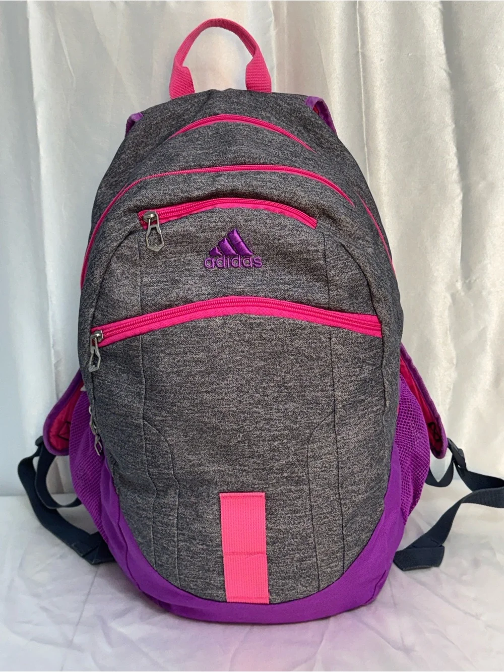 Adidas Foundation Multi-Compartment Backpack Purple Pink Gray